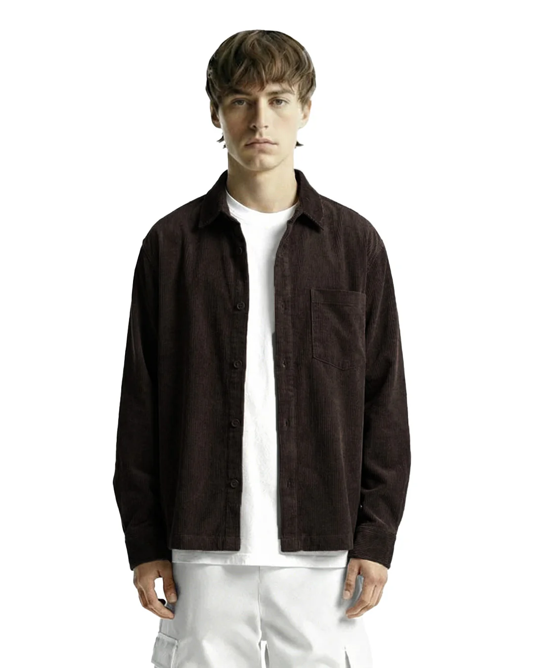 Mocha Corduroy Shirt - Image 3