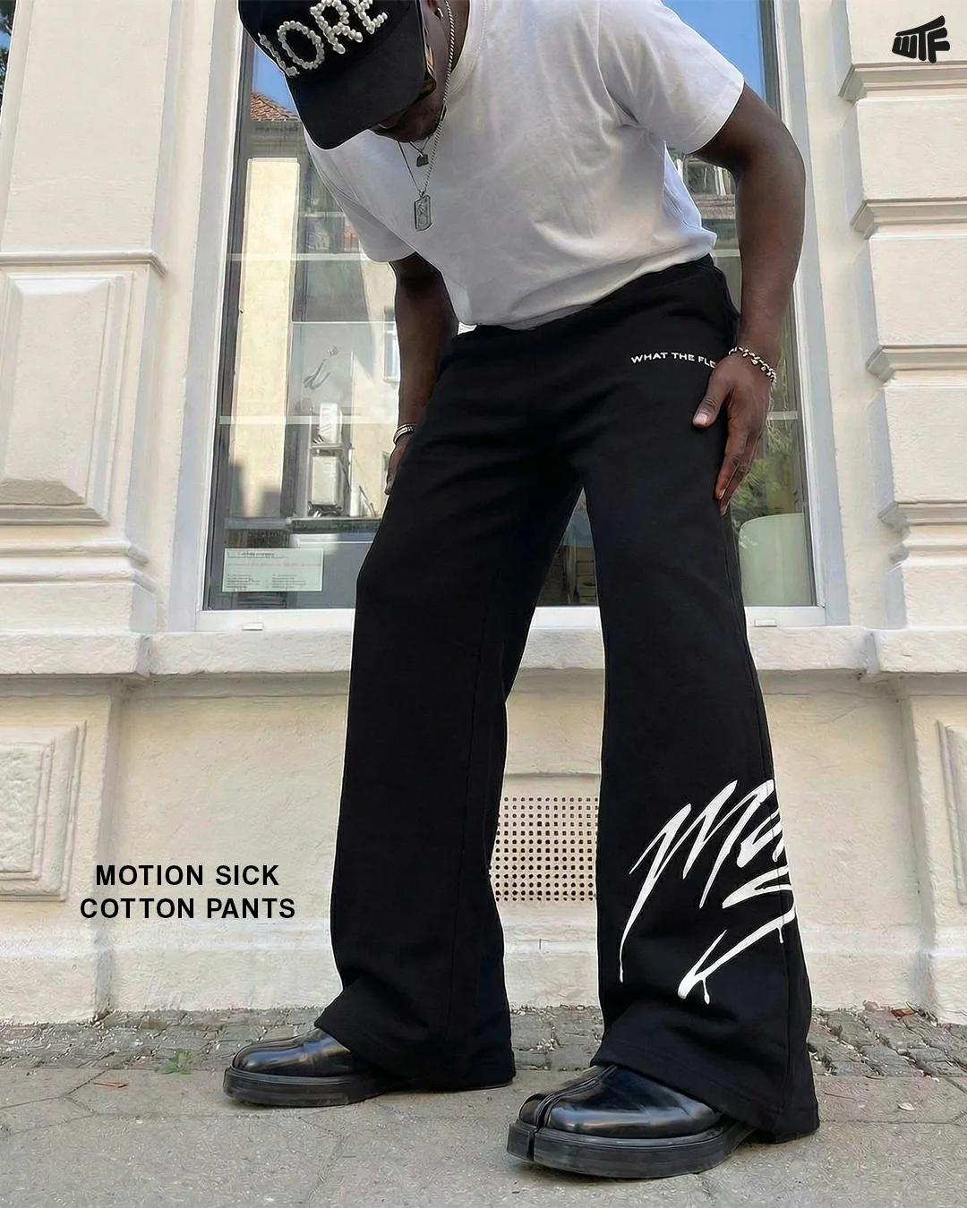Motion Sick Black Cotton Pant - Image 5