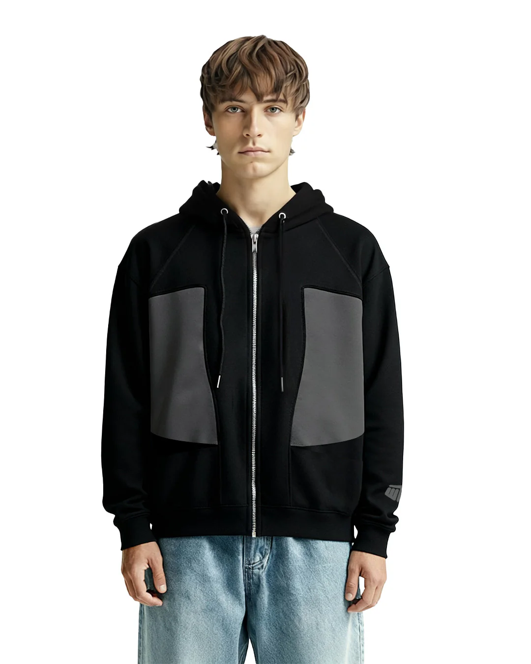 Ninja Masked Zipper Black Hoodie - Image 3