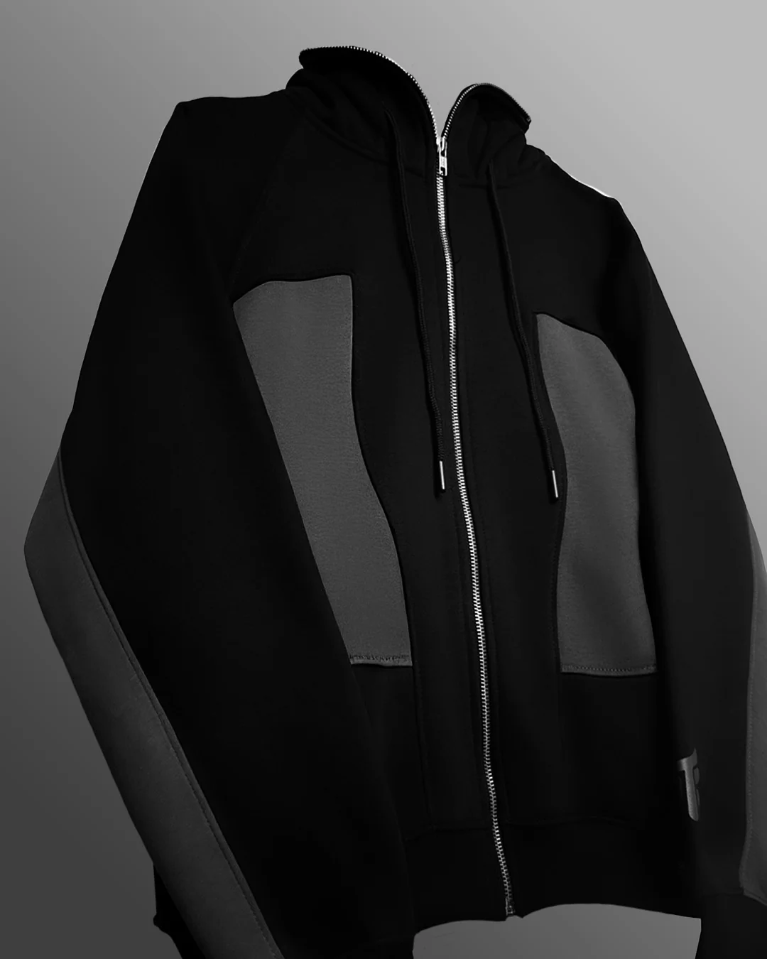 Ninja Masked Zipper Black Hoodie - Image 6
