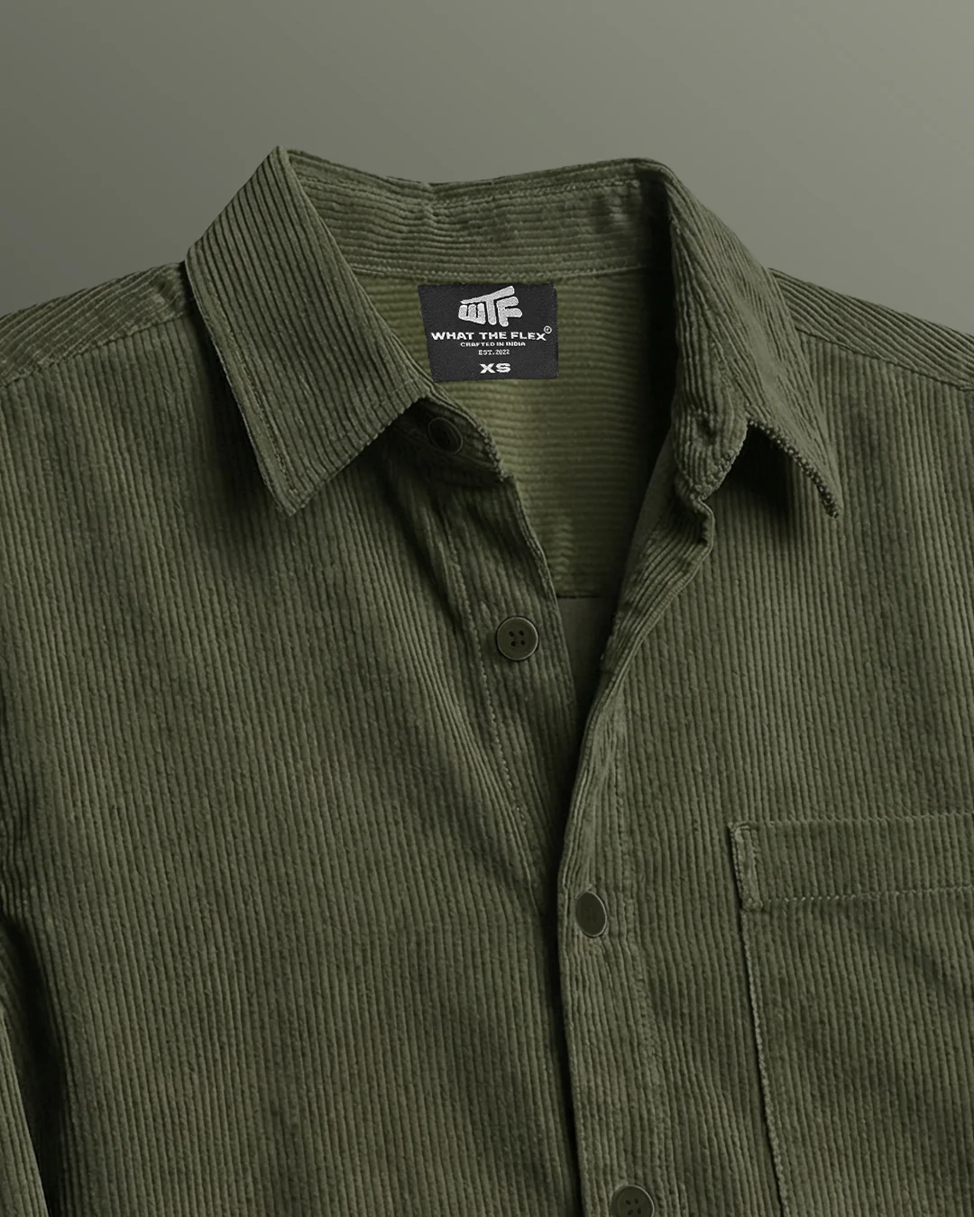 Olive Corduroy Shirt - Image 8