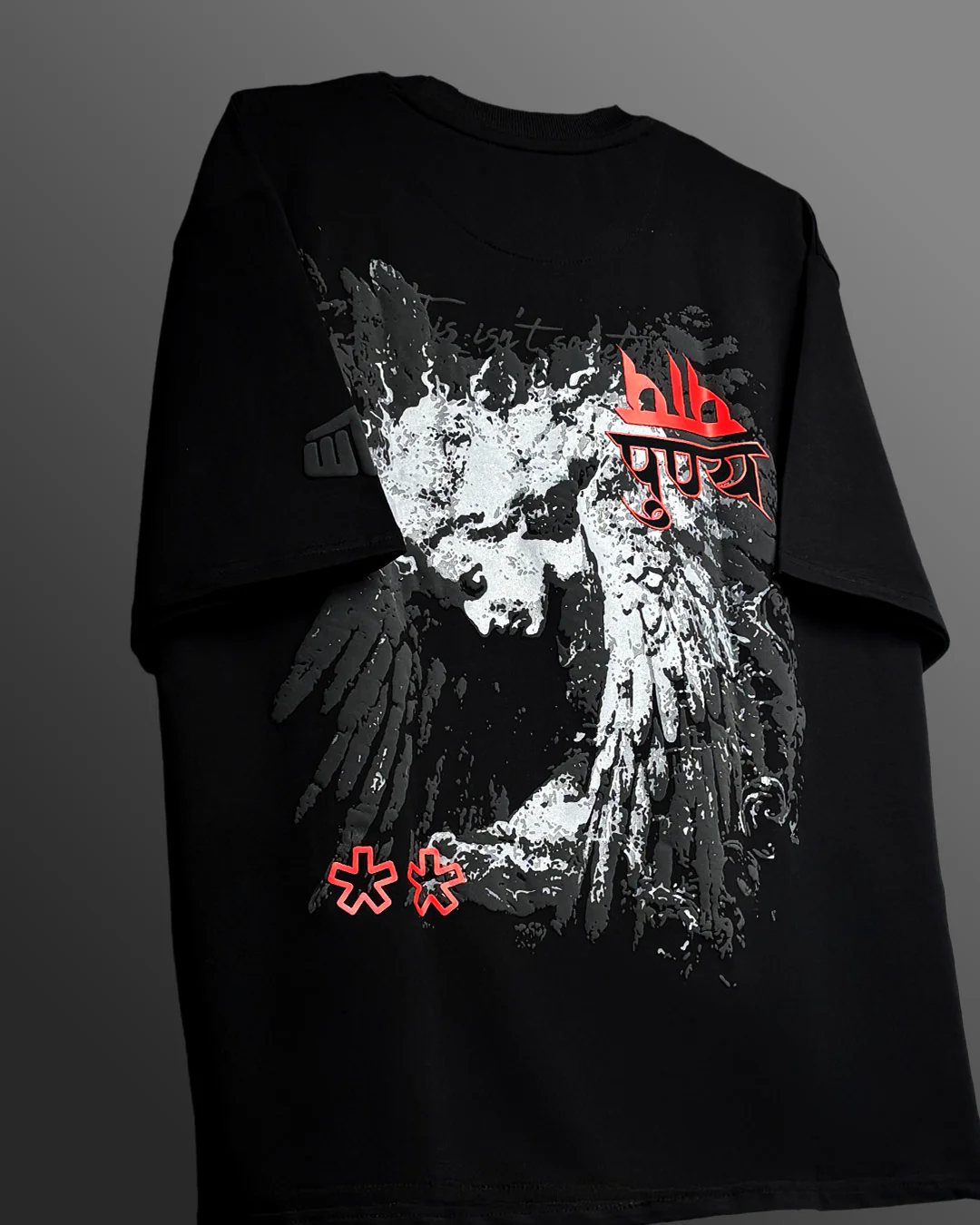 Paap Black Heavyweight T-Shirt - Image 3