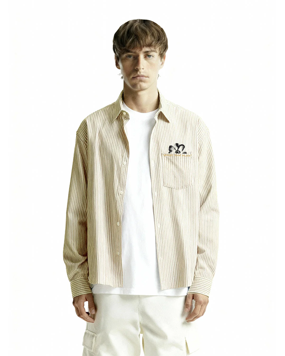Peace Yellow Striped Shirt - Image 3