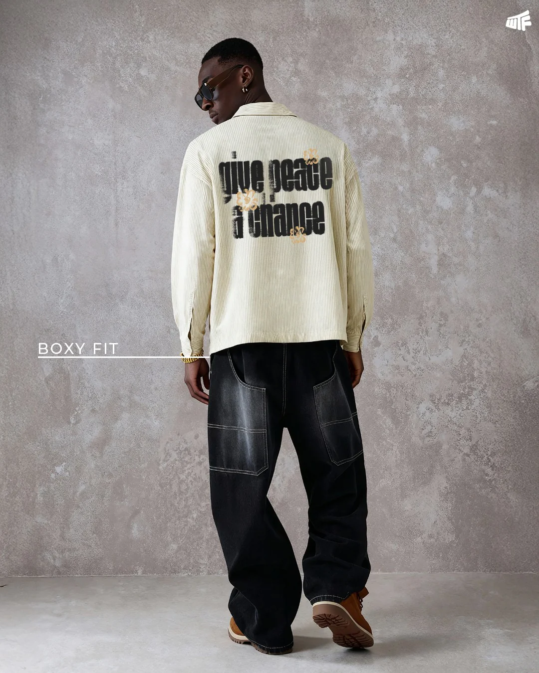 Peace Yellow Striped Shirt - Image 4