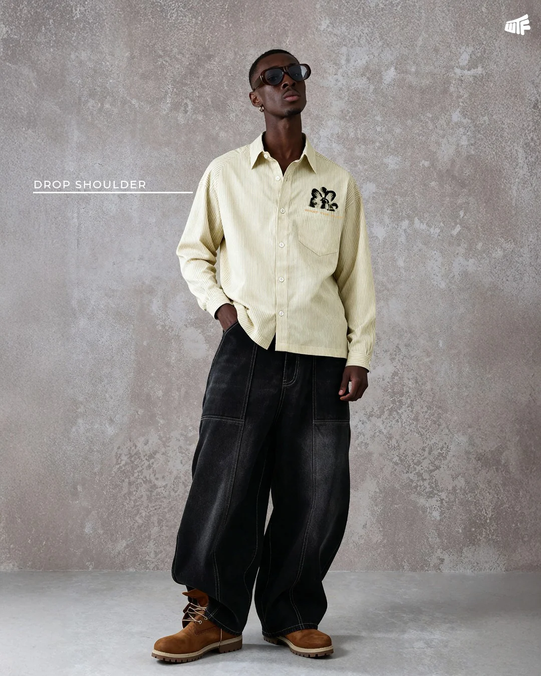 Peace Yellow Striped Shirt - Image 5