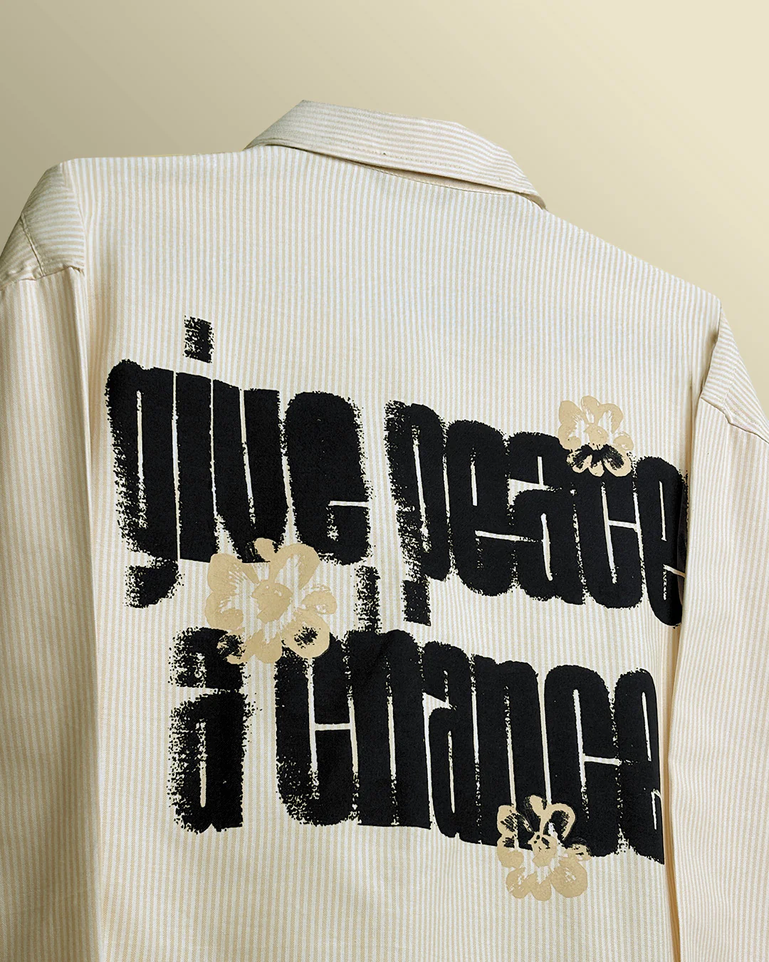 Peace Yellow Striped Shirt - Image 8