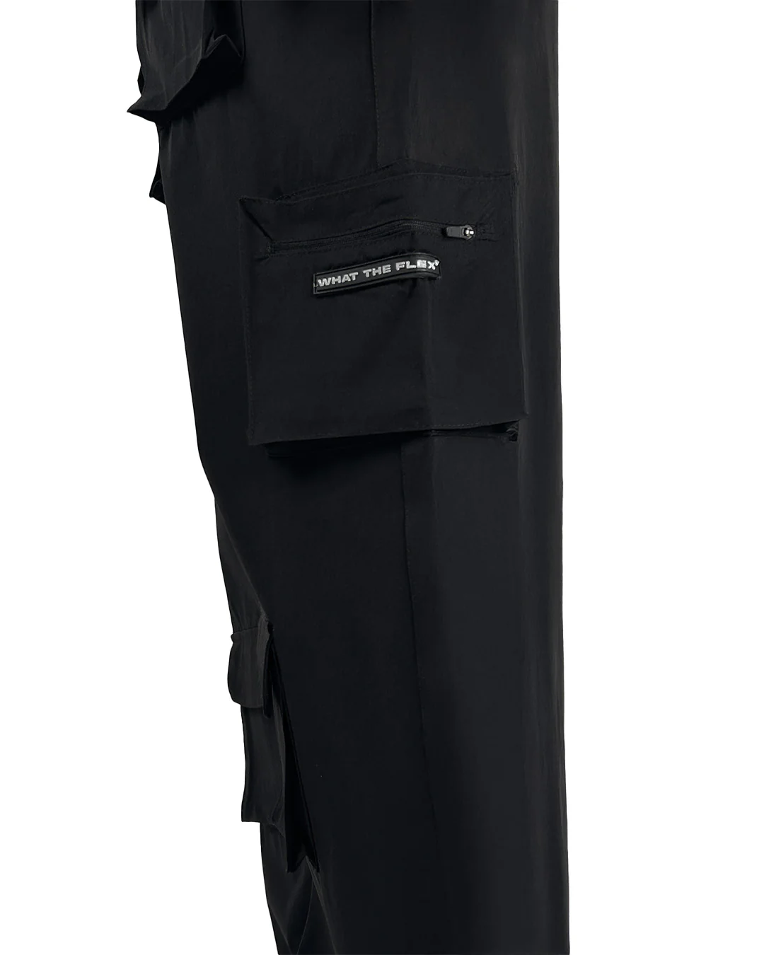 Pocket Talk Black Parachute Pants - Image 5