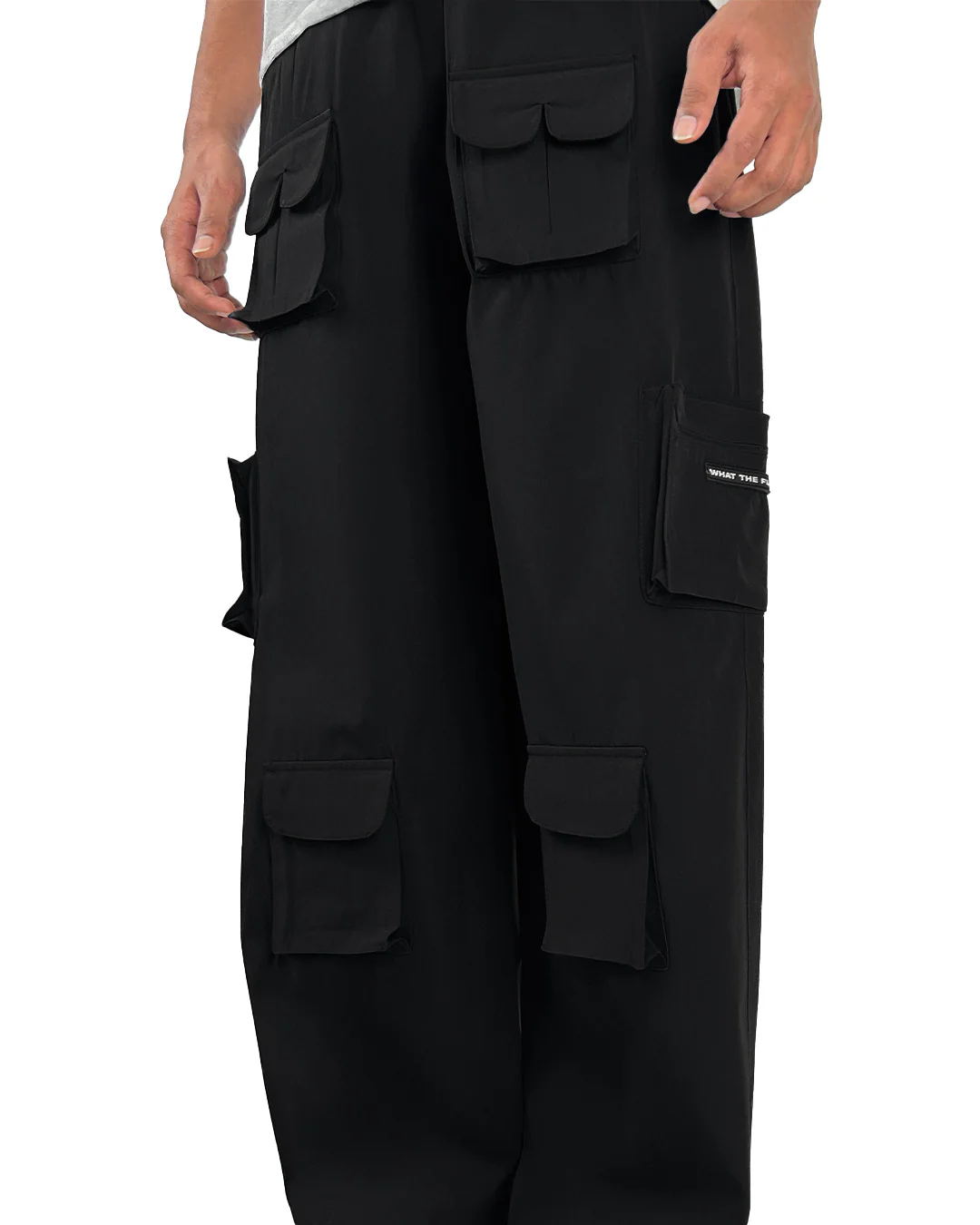 Pocket Talk Black Parachute Pants - Image 6