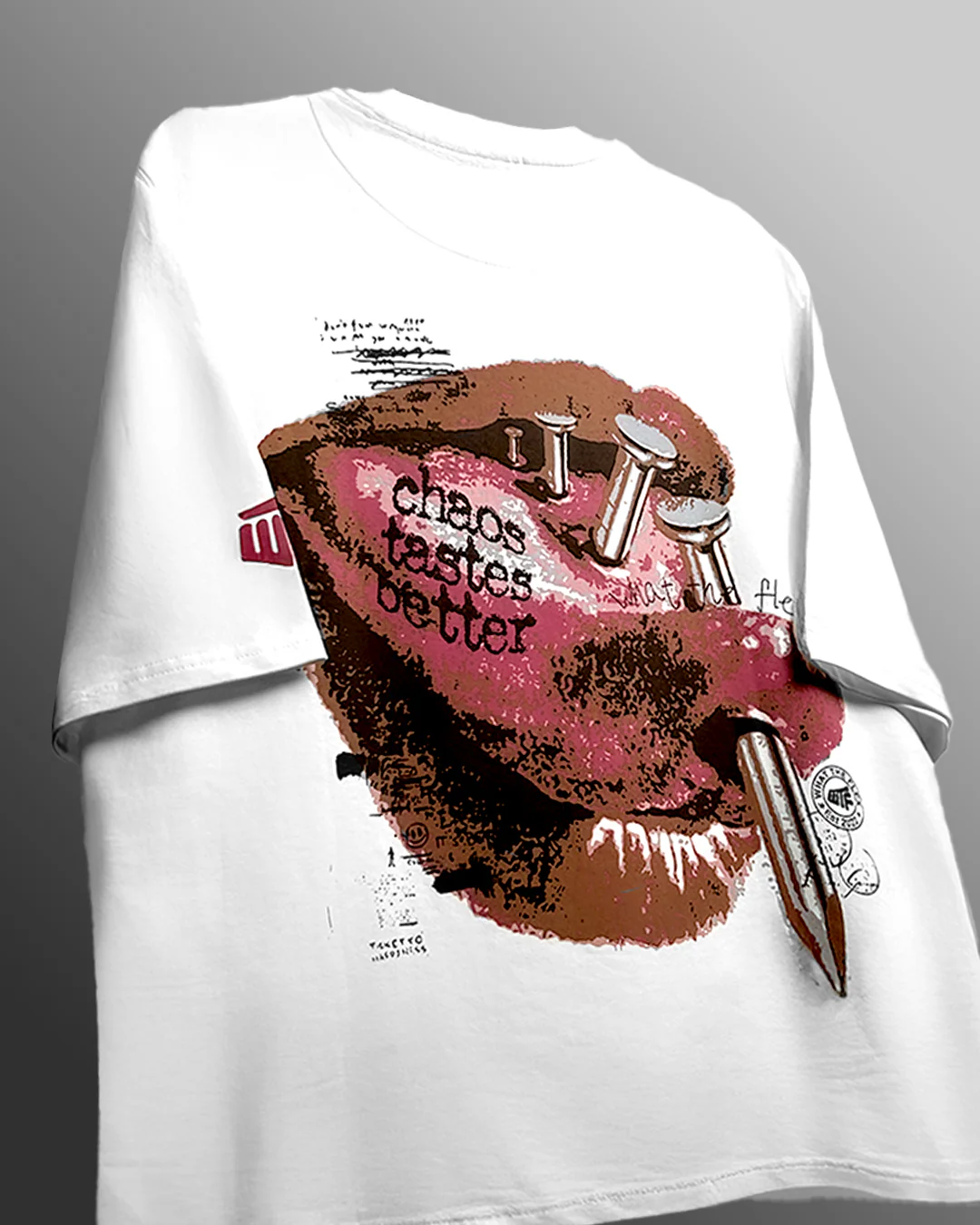 Riot Off White Boxy-Fit White T-shirt - Image 3