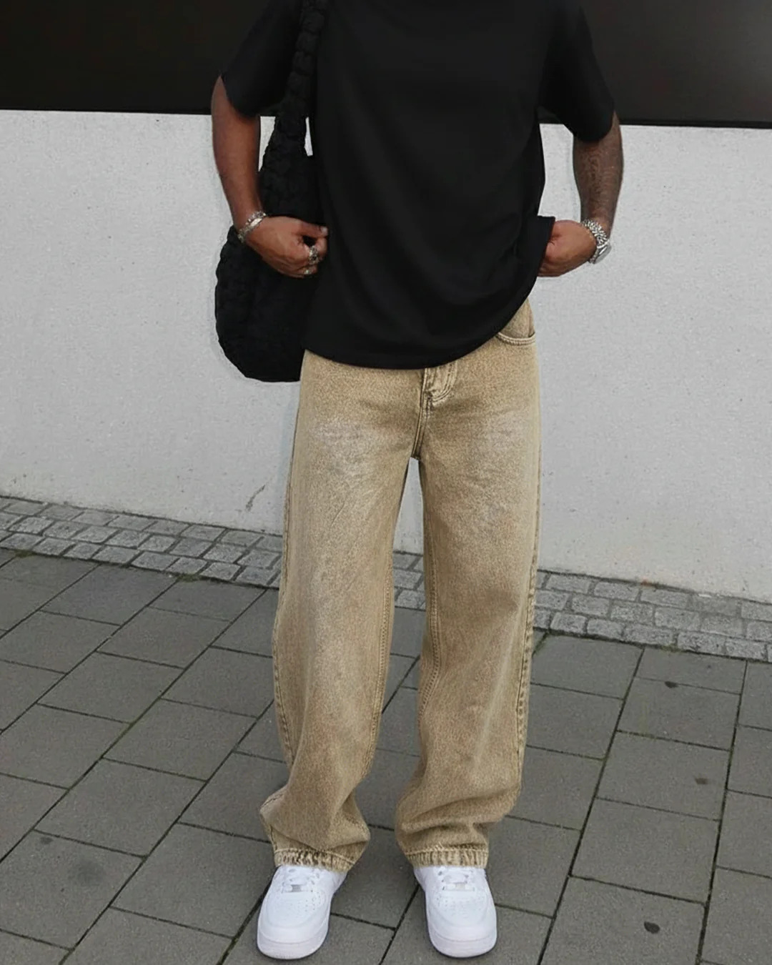 Rust Olive Baggy Denim Jeans - Image 5