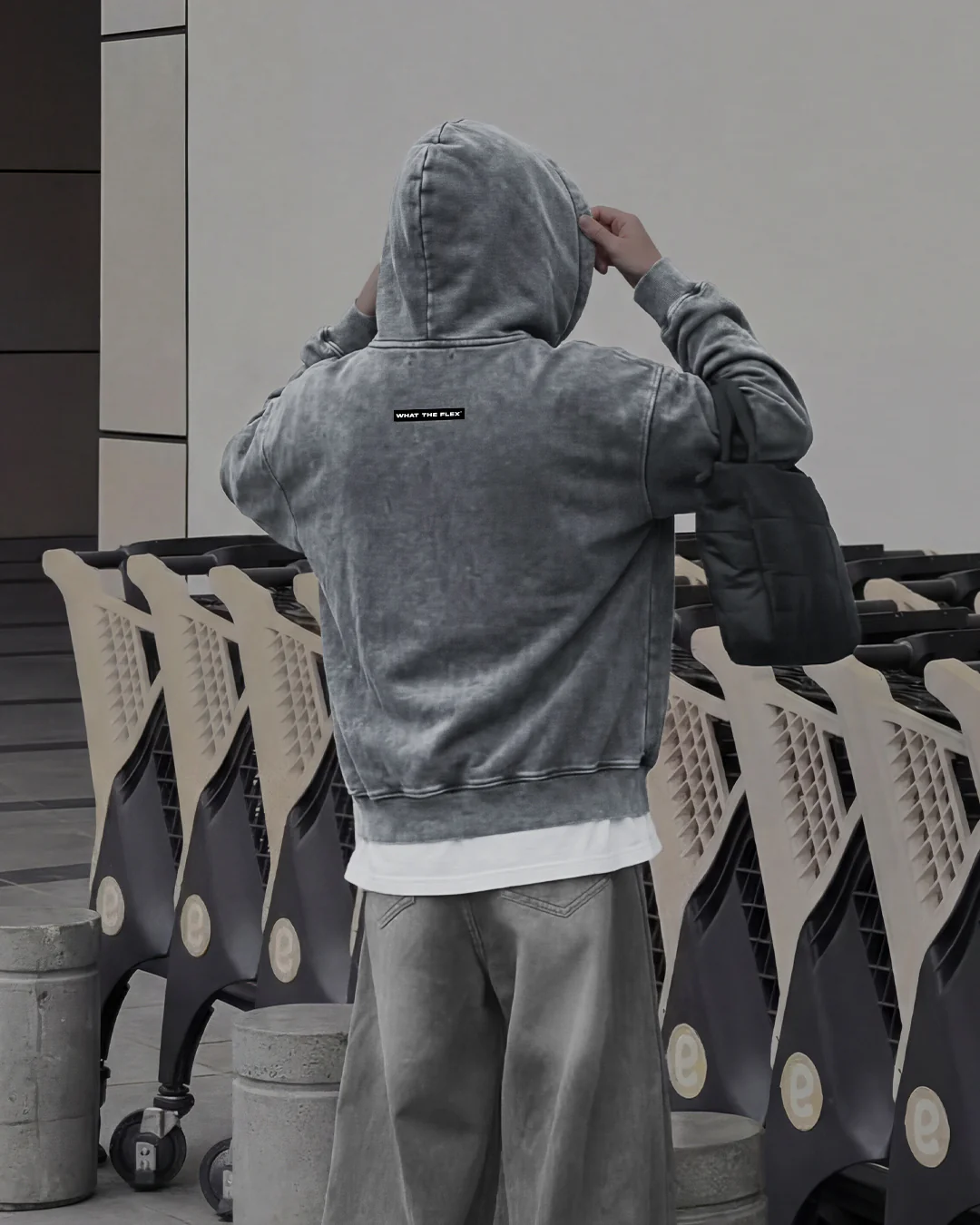 Smoke Grey Zipper Hoodie - Image 10