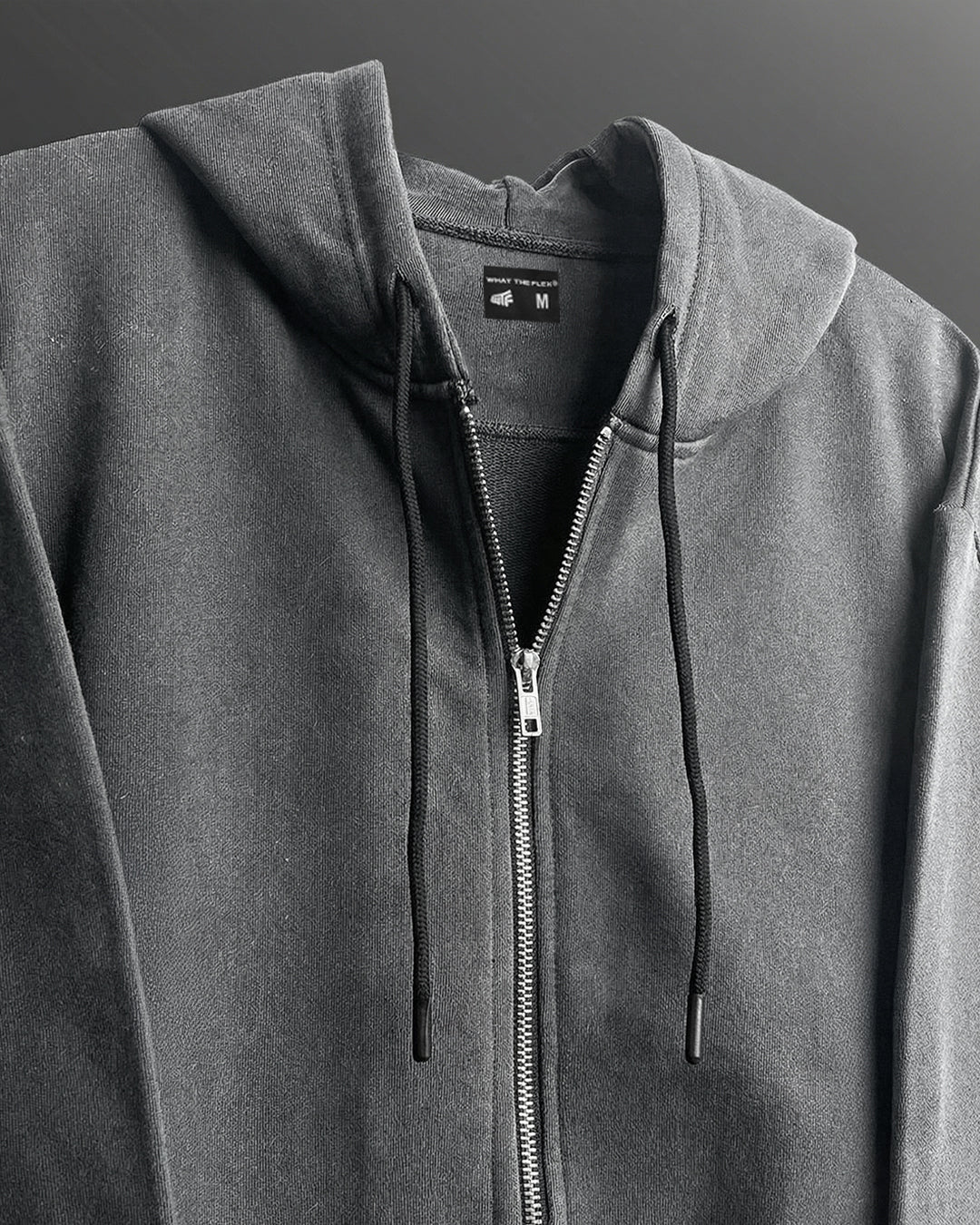 Smoke Grey Zipper Hoodie - Image 11