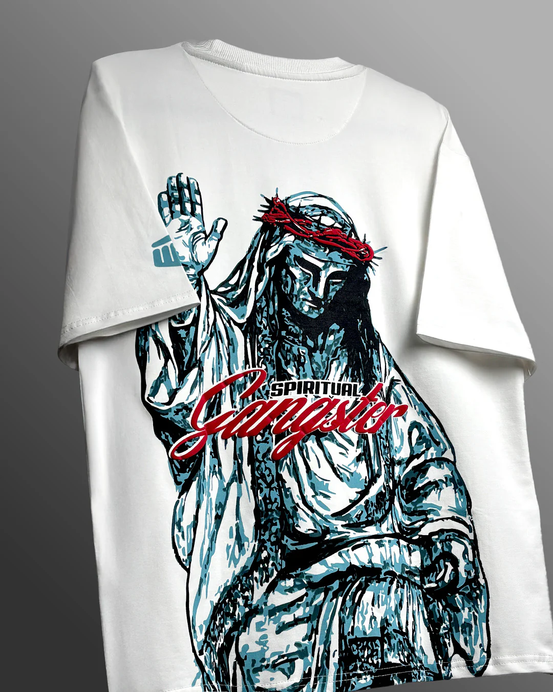 Spiritual Gangster Heavyweight White T-shirt - Image 3