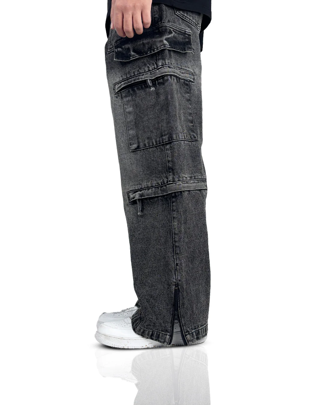 Stash Pocket Cargo Baggy Jeans - Image 6