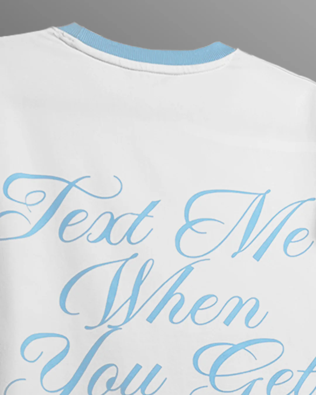 Text Me Slim Fit Ringer White T-shirt - Image 5