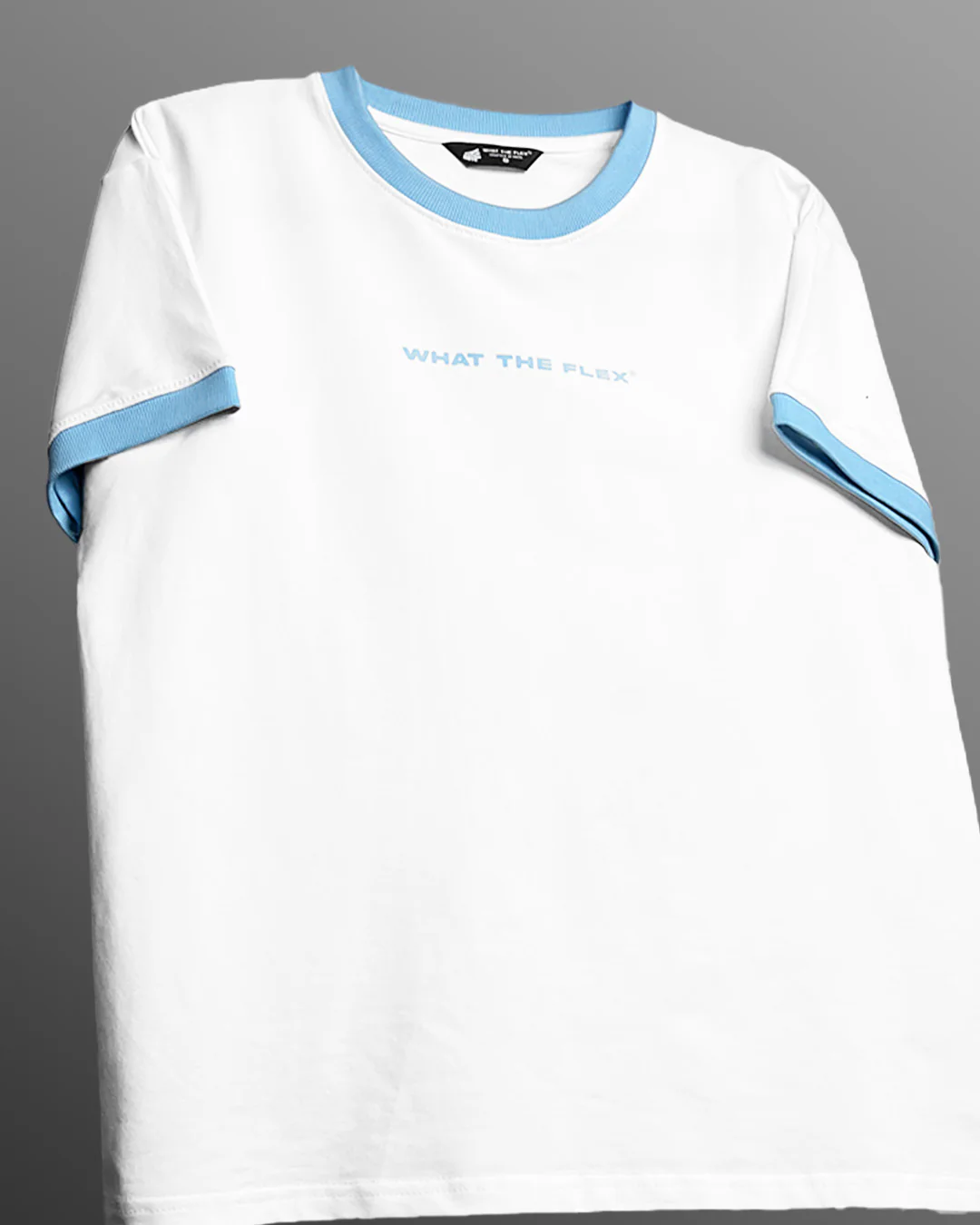 Text Me Slim Fit Ringer White T-shirt - Image 7