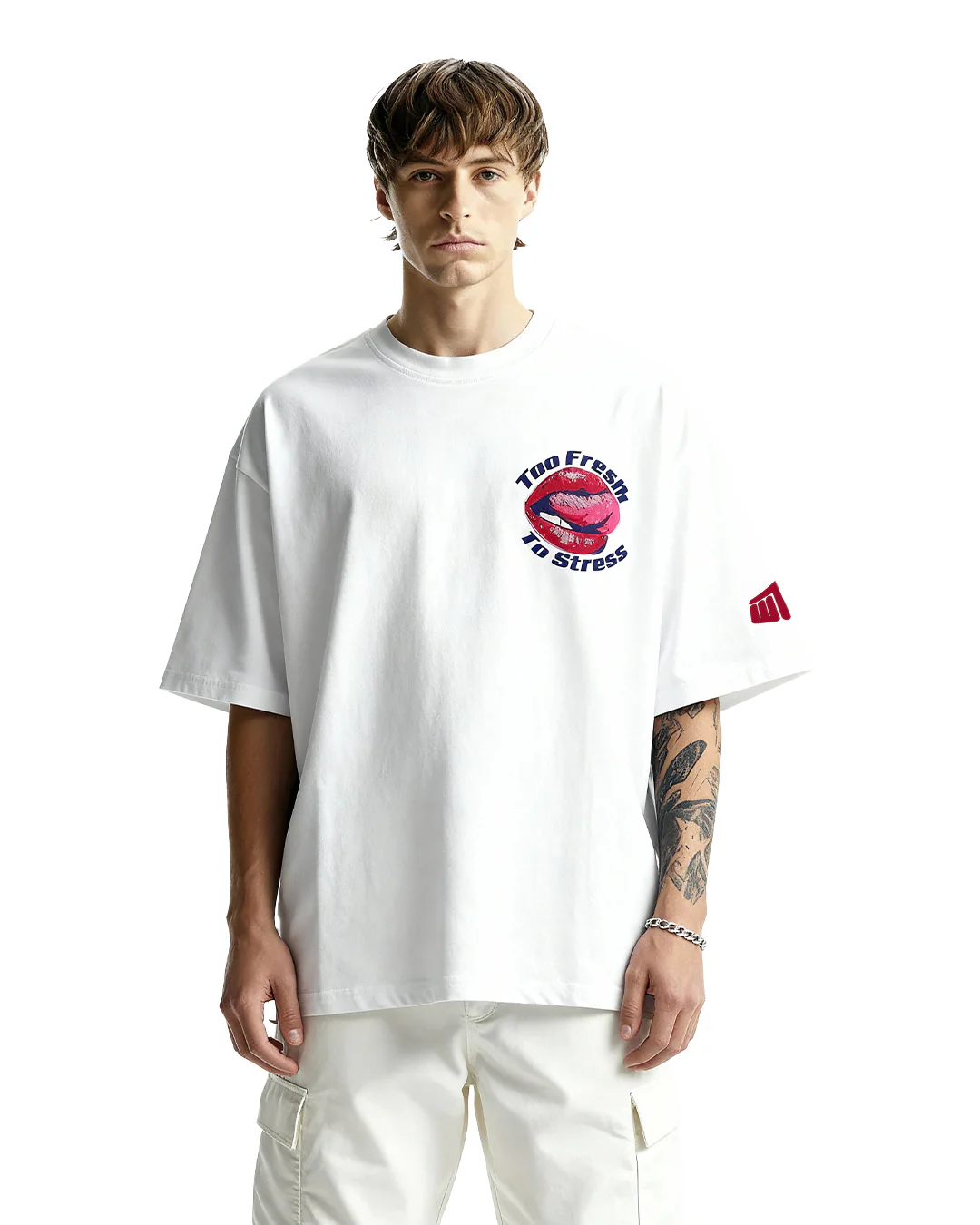 Too Fresh Oversized White T-shirt - Image 2