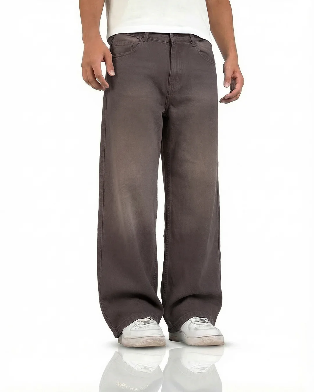 Vintage Brown Baggy Jeans - Image 2