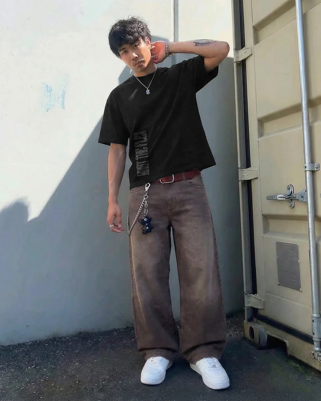 Vintage Brown Baggy Jeans - Image 4