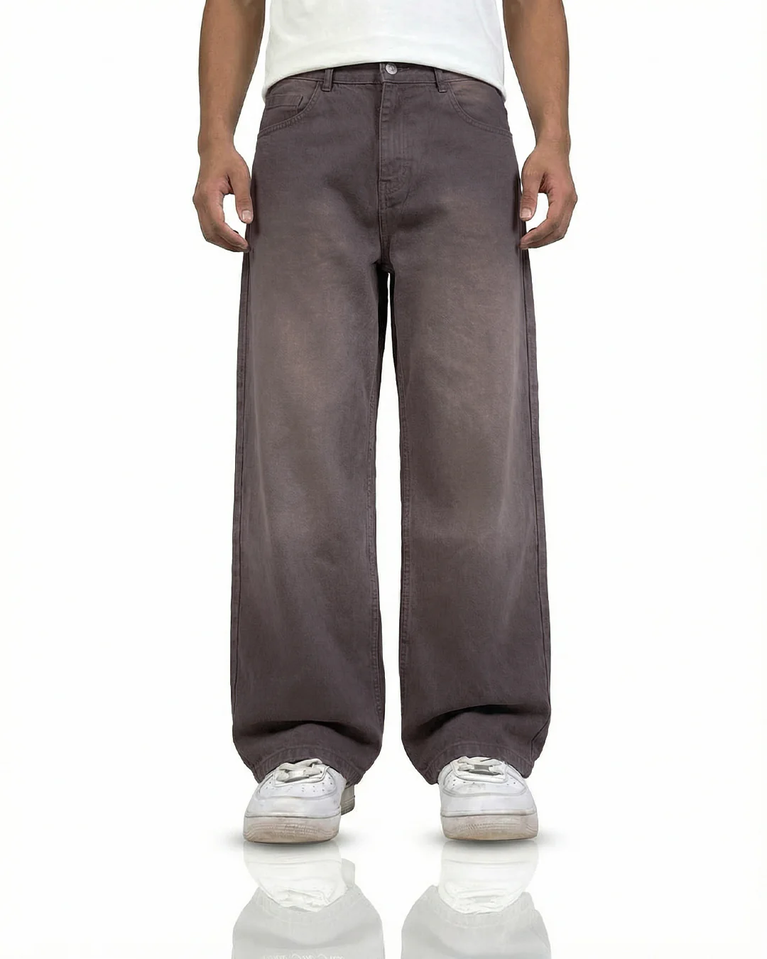 Vintage Brown Baggy Jeans - Image 5