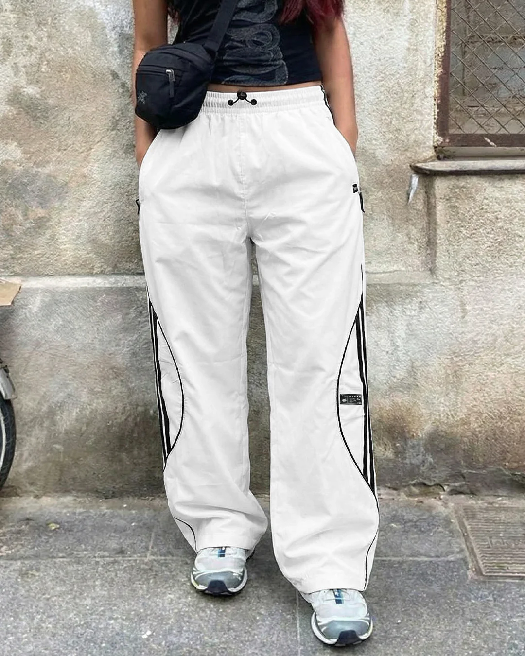 White Arc Parachute Pants - Image 3