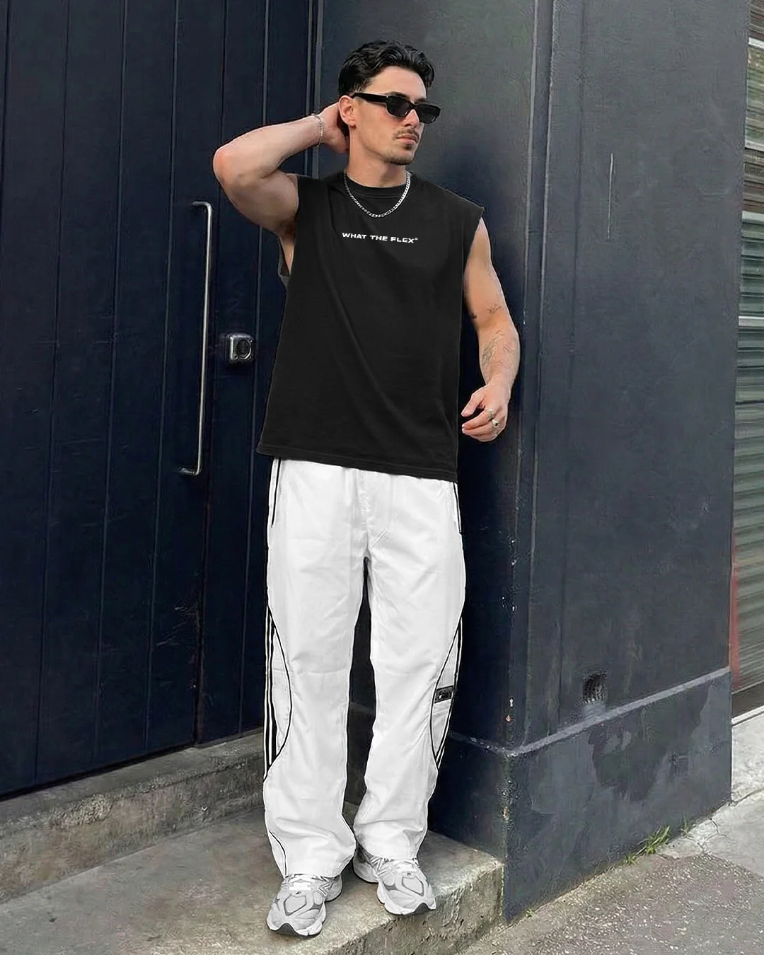White Arc Parachute Pants - Image 5