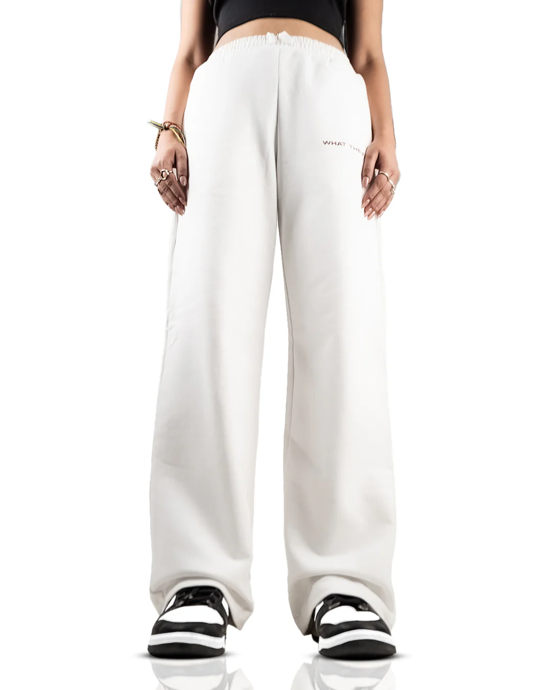 White Essential Cotton Pants - Image 4