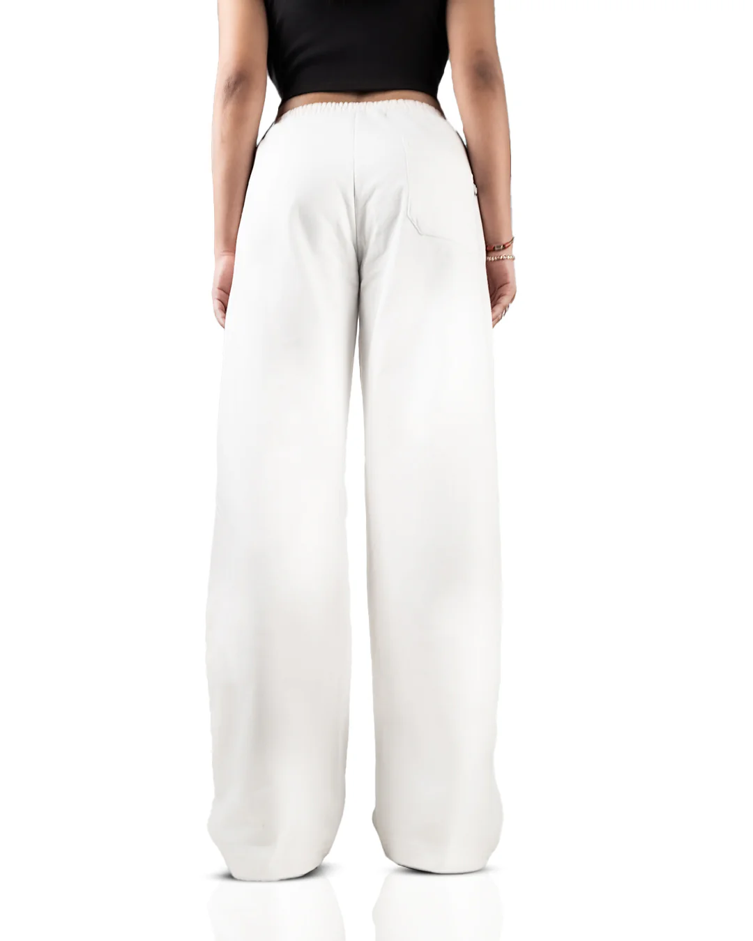 White Essential Cotton Pants - Image 5