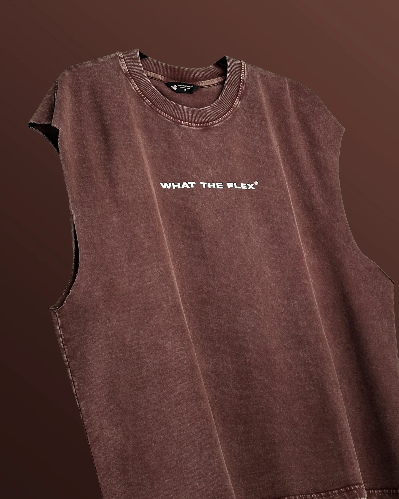 Wildside Brown Acid Wash Boxy Vest - Image 2