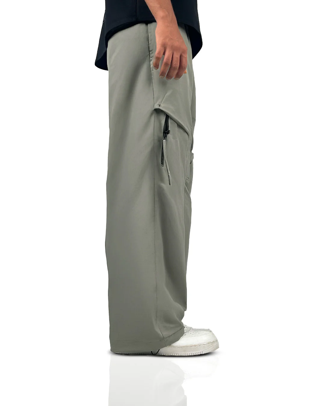 Zip Run Fawn Cargo Parachute Pants - Image 4