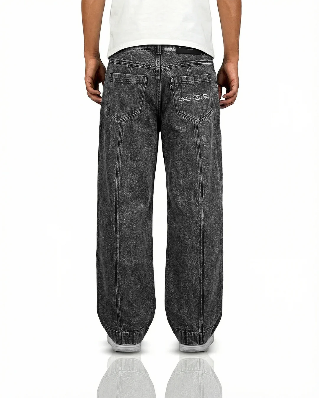 Zipper Denim Baggy Jeans - Image 7